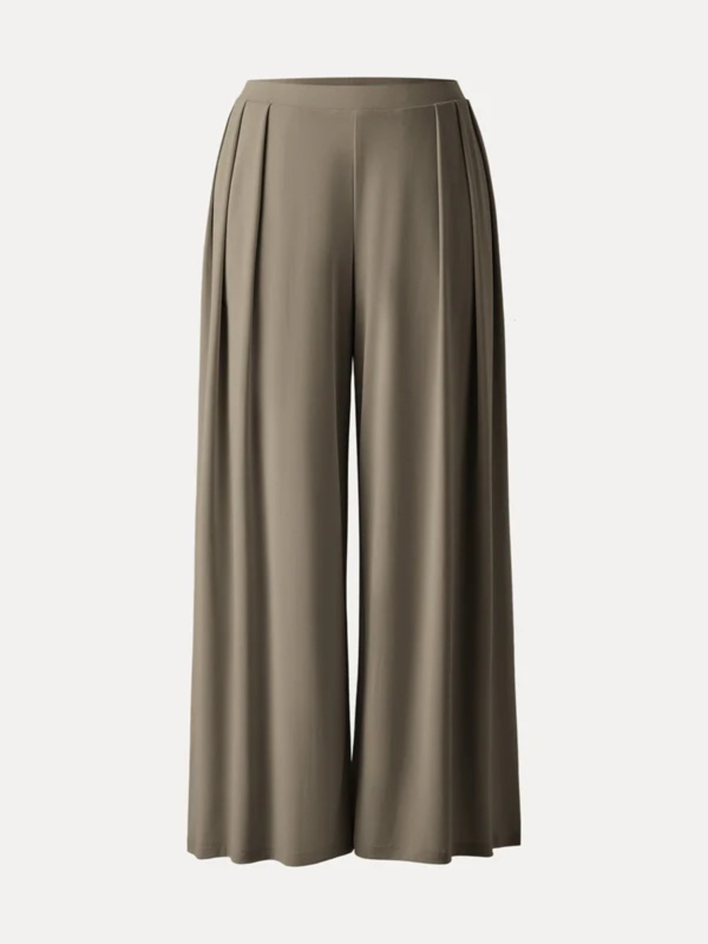 OGL Sandwashed Mid Rise Pleated Wide Leg Palazzo Pant with Pockets